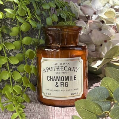 Apothecary 8oz Chamomile and Fig Farmouse Glass Candle