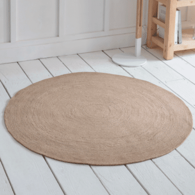 Woven circular rug