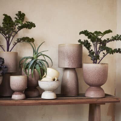 Shaped ceramic plant pot