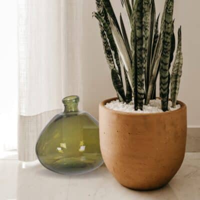 recycled green vase