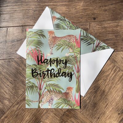 Leopard Happy Birthday Card