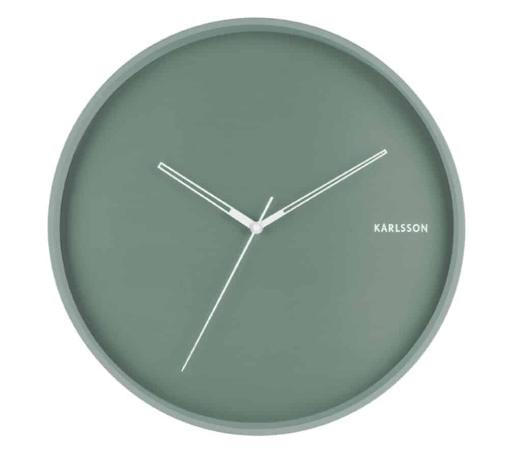 Wall clock Hue collection in green