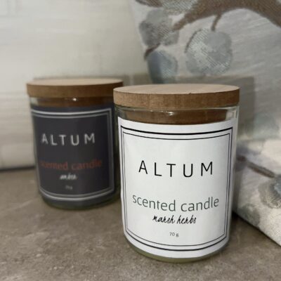 Altum 70g Candle marsh herb and amber