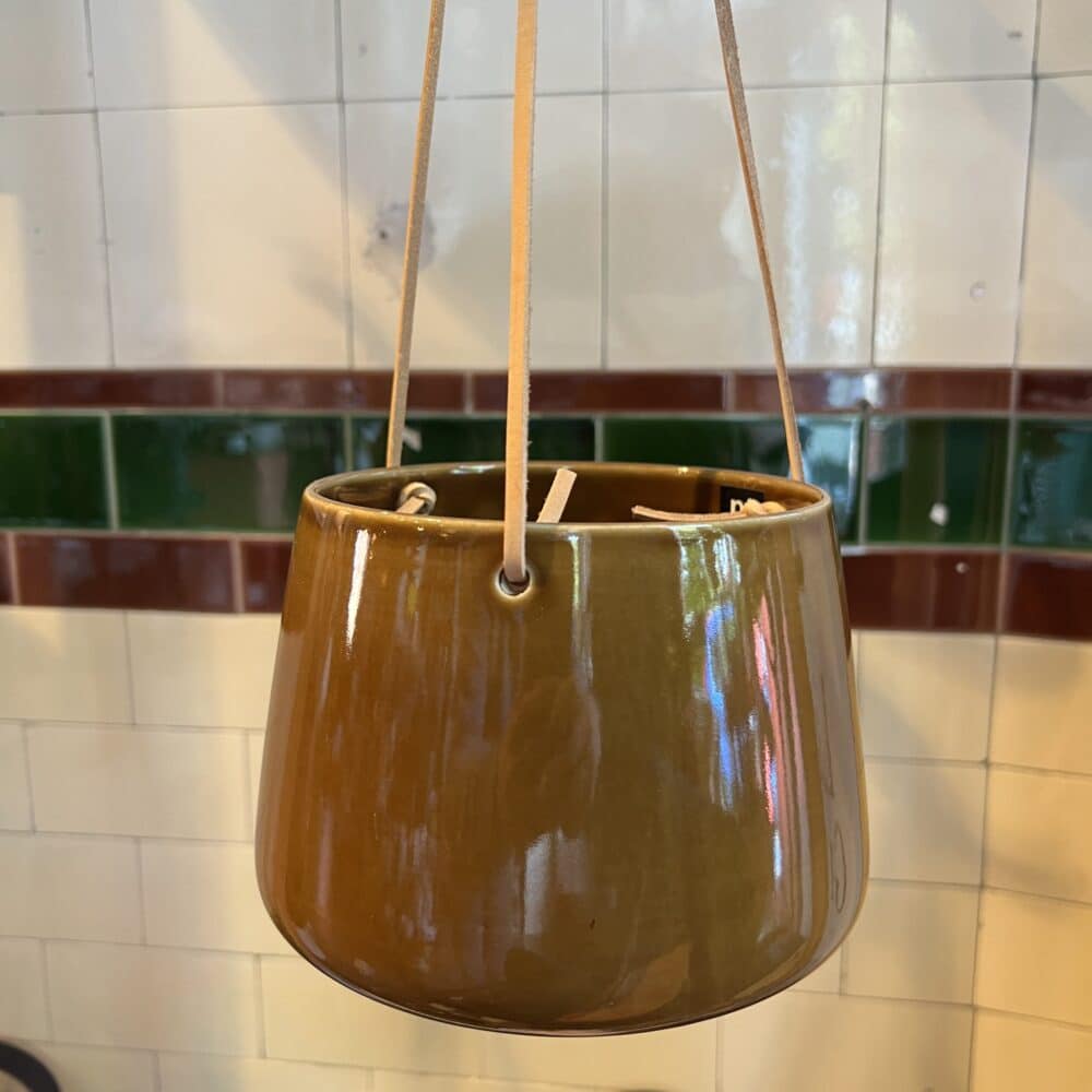 Brown Unique hanging planter