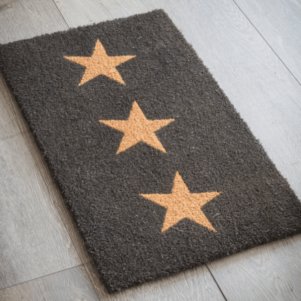 3 Star charcoal doormat