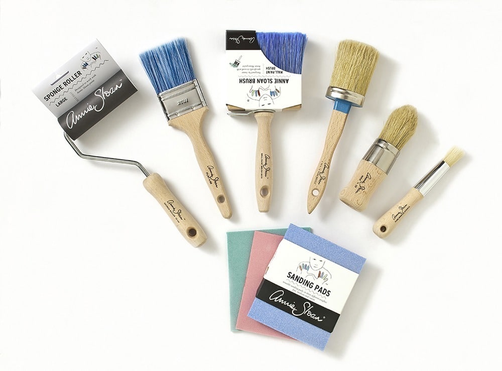 Annie Sloan Chalk Paint Roller Brush and Sanding Pads selection