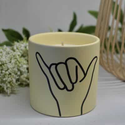 Impressions Ceramic Candle (163g) - Yellow - Hang Loose - Ocean Rose & Bay