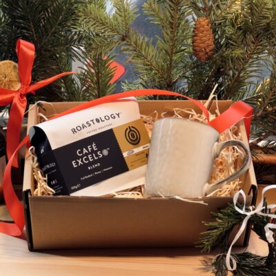 Coffee and mug Christmas Gift box